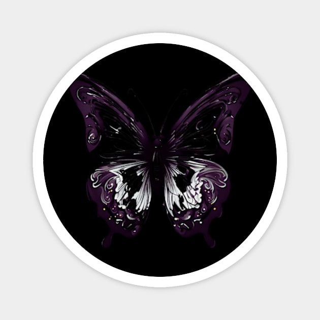 black butterfly Magnet by badrhijri